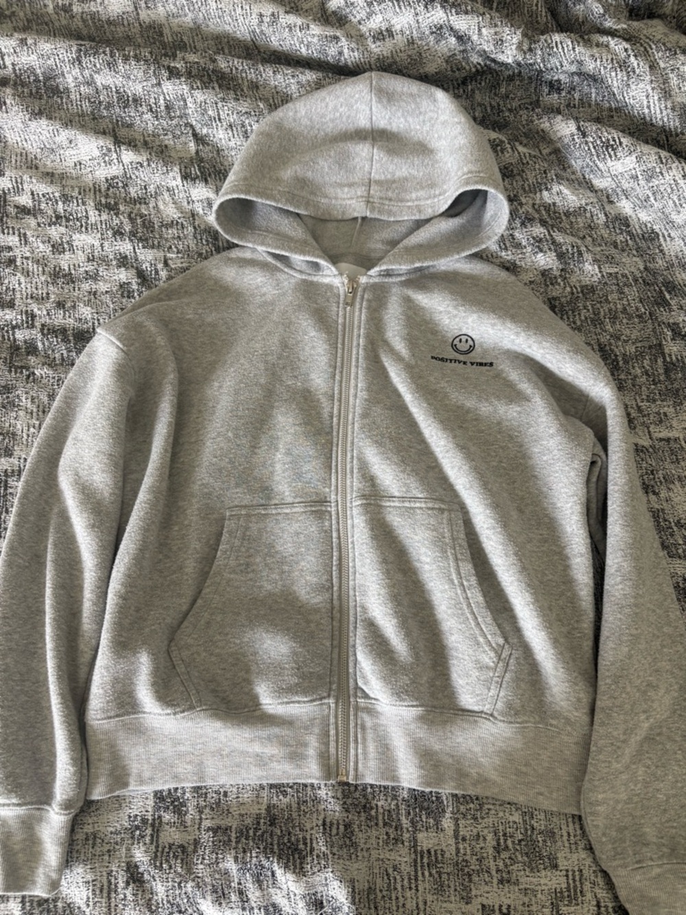 Lazy Sunday Gray Hoodie Womens Size Small